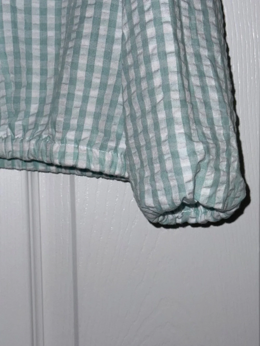 Sweet Heart Rose Mint Green & White Gingham Hooded Zip Jacket Size 6x
